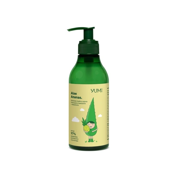 Yumi aloesowe Mydło do rąk w płynie intensywnie nawilżające Ananas 300 ml
