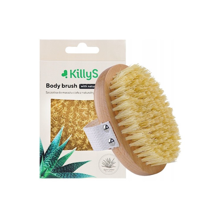 KillyS Körpermassagebürste mit natürlichen Agavenborsten, 1 Stück