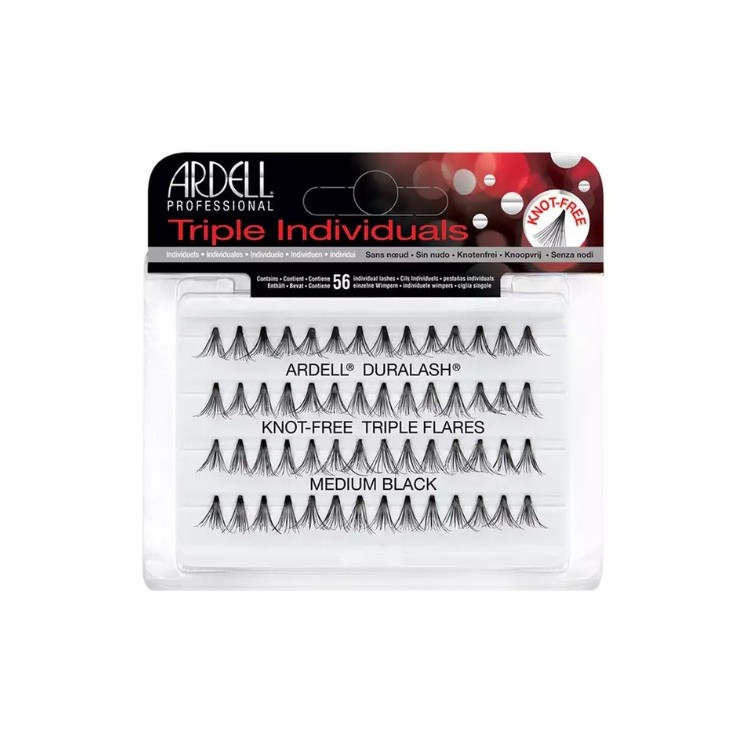 Ardell Triple Individual Zestaw kępek Medium Black 56 sztuk