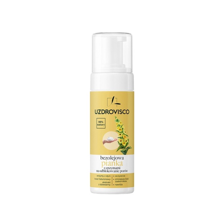 Uzdrovisco bezolejowa Pianka do mycia twarzy z enzymami 150 ml