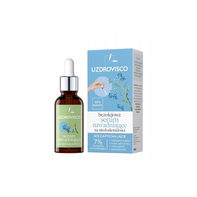Uzdrovisco bezolejowe Serum do twarzy nawadniające na niedoskonałości 30 ml