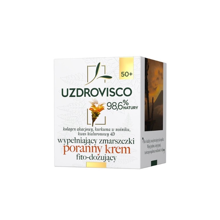 Uzdrovisco poranny Krem do twarzy wypełniający zmarszczki Kurkuma 50 ml