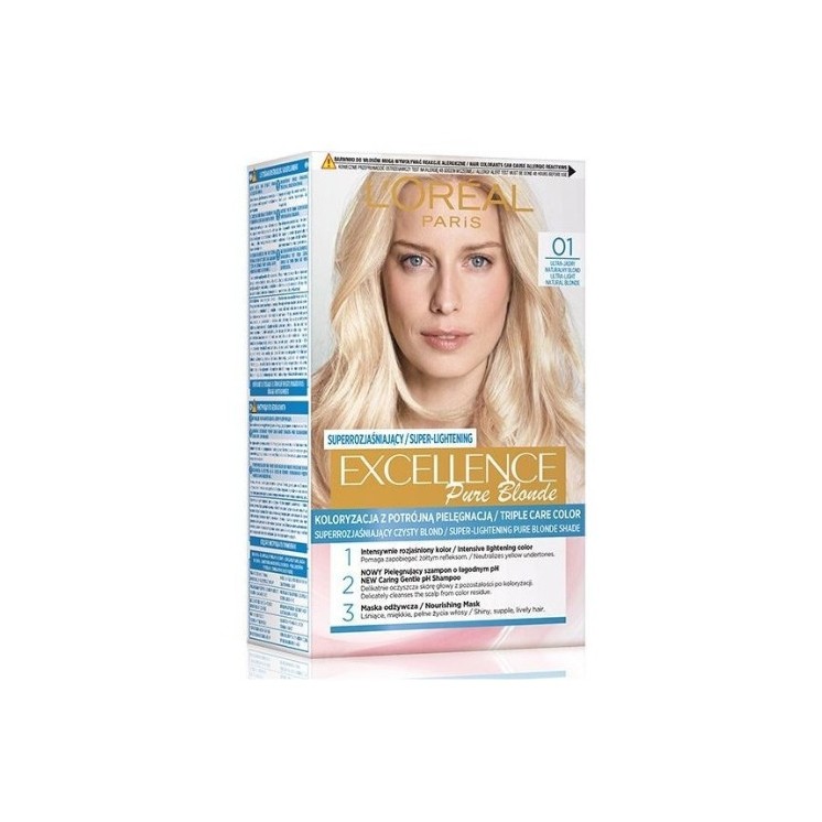 L'oreal Excellence Creme Farba do włosów /01/ Ultra Jasny Naturalny Blond