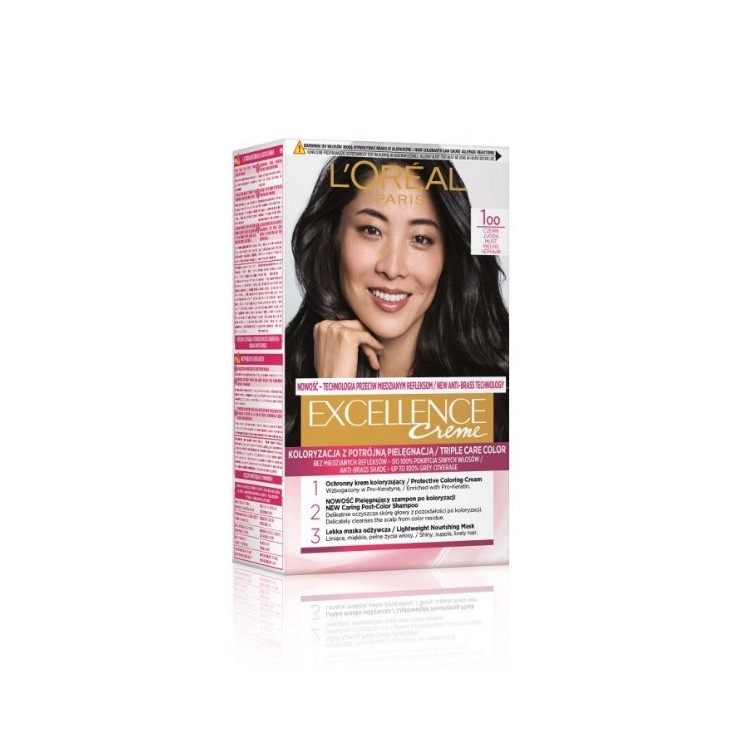 L'oreal Excellence Creme Farba do włosów /1/ Czerń