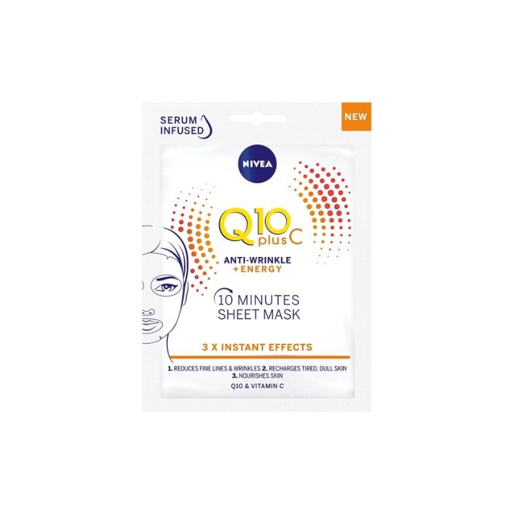 Nivea Q10 plus C 10 хвилин Листова маска 1 шт