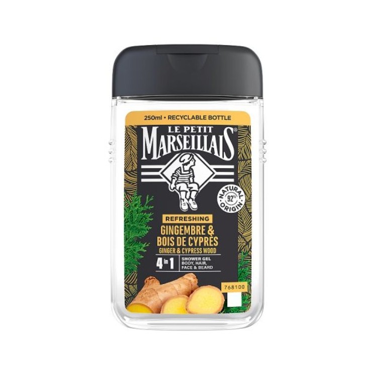 Le Petit Marseiliais Bio Duschgel für Männer Ingwer und Zypresse 250 ml