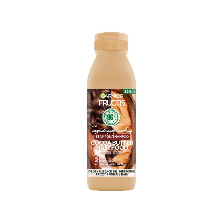 Garnier Fructis Hair Food Cocoa Butter wygładzający Szampon do włosów puszących się 400 ml