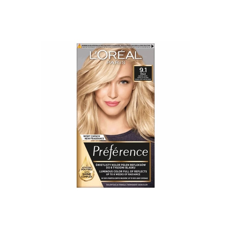 L'oreal Preference Farba do włosów /9.1/ Bardzo Jasny Popielaty Blond