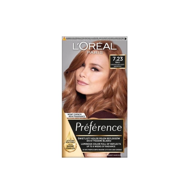 L'oreal Preference Farba do włosów /7.23/ Blond Opalizująco-złocisty Deep Rose Gold