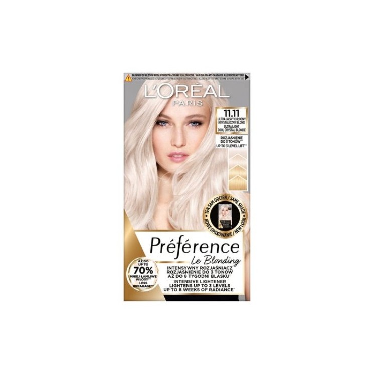 L'oreal Preference Farba do włosów /11.11/ Ultrajasny Chłodny Krystaliczny Blond