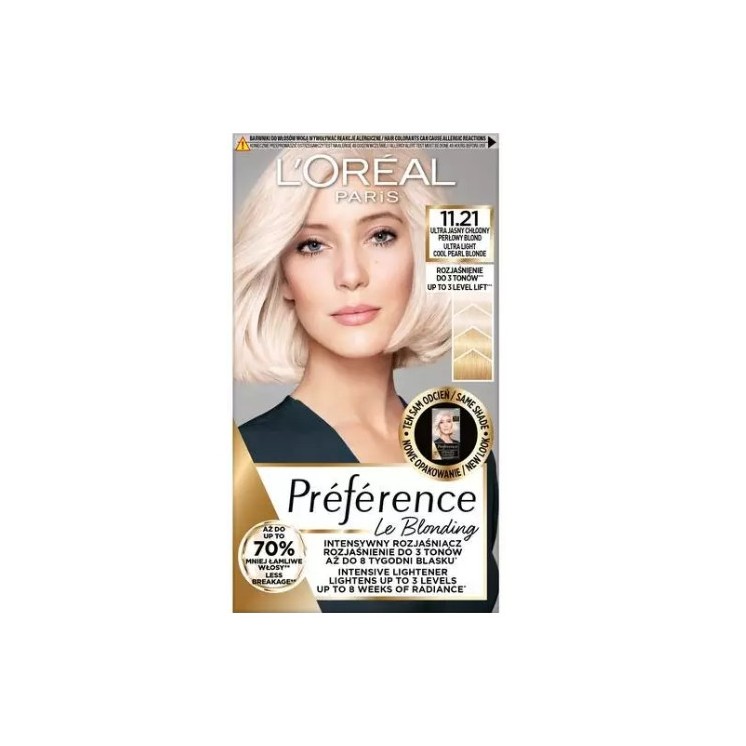 L'oreal Preference Farba do włosów /11.21/ Ultrajasny Chłodny Perłowy Blond