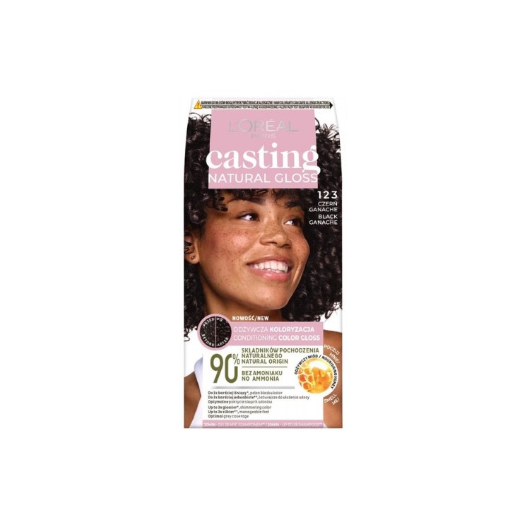 L'oreal Casting Natural Gloss Farba do włosów /123/ Czerń Ganache