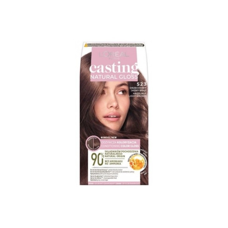 L'oreal Casting Natural Gloss Farba do włosów /523/ Orzechowy Jasny Brąz