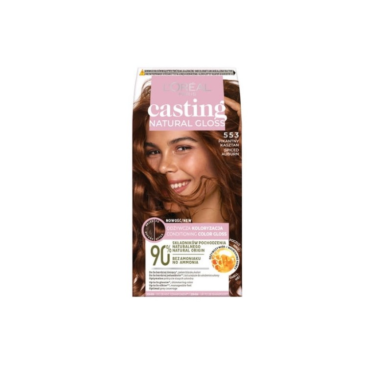 L'oreal Casting Natural Gloss Farba do włosów /553/ Pikantny Kasztan