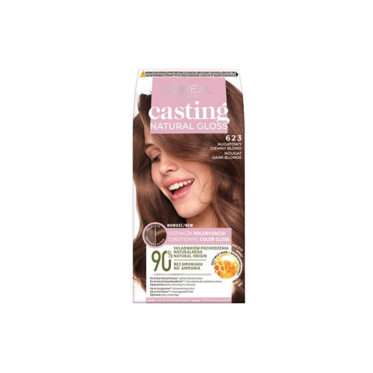 L'oreal Casting Natural Gloss Farba do włosów /623/ Nugatowy Ciemny Blond