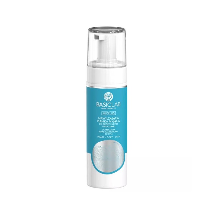 BasicLab Micellis зволожуюча очищаюча пінка для сухої та чутливої шкіри 500 мл
