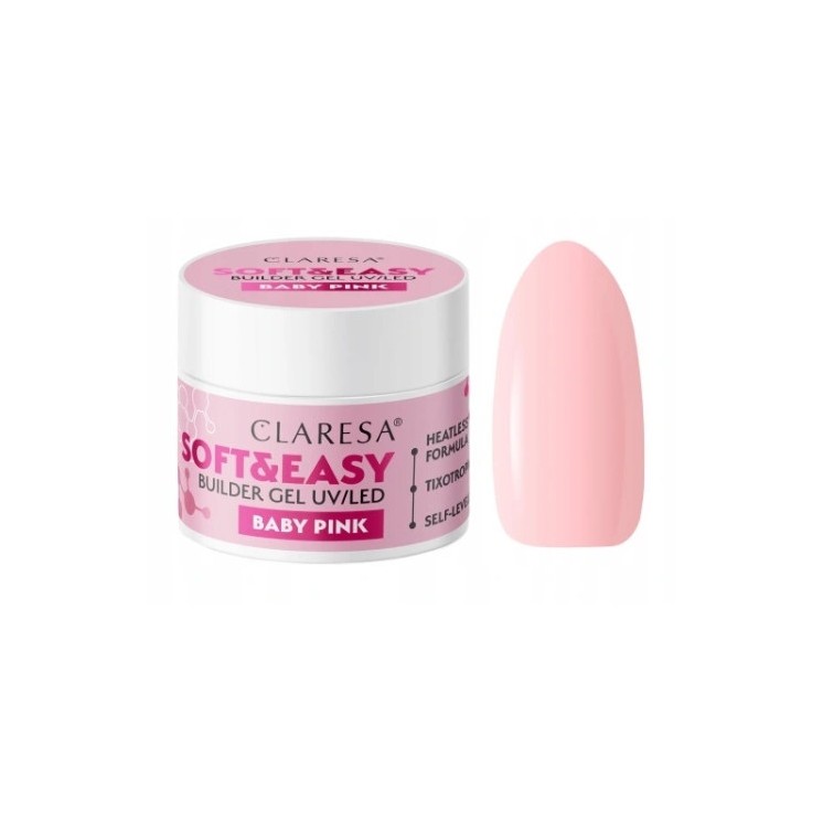 Гель для нарощування нігтів Claresa Soft & Easy Baby Pink 45 г