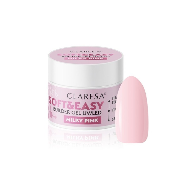 Claresa Soft & Easy Żel budujący do paznokci Milky Pink 45 g