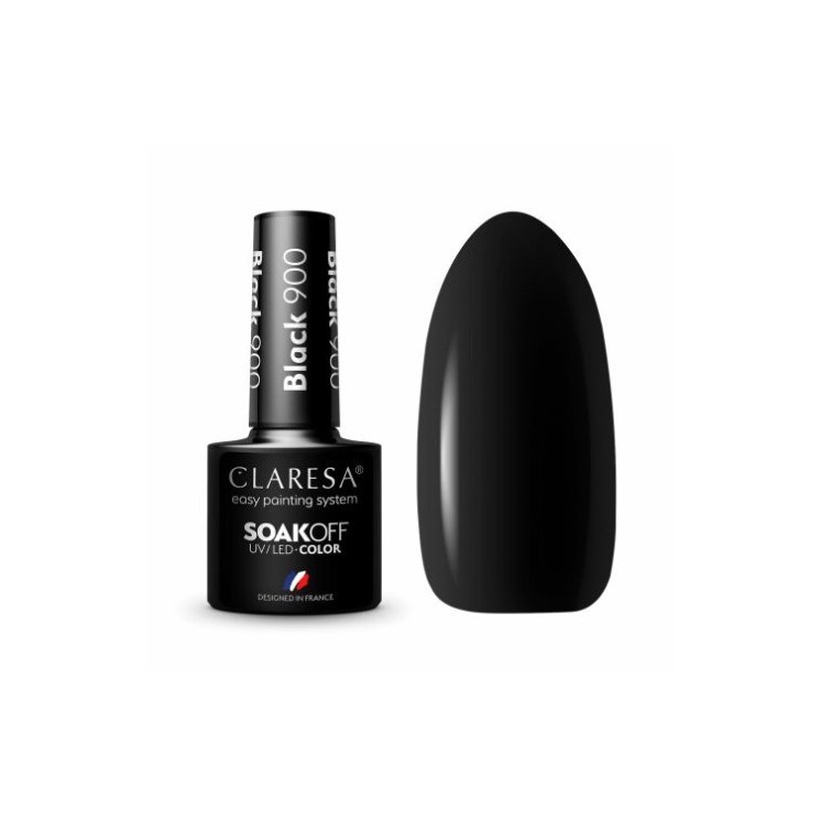 Claresa Lakier hybrydowy do paznokci Black 900 5 g