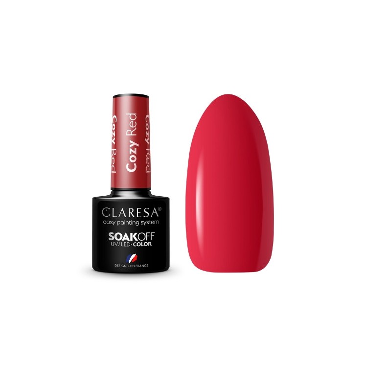 Claresa Cozy Red Hybrid nail polish 5 g