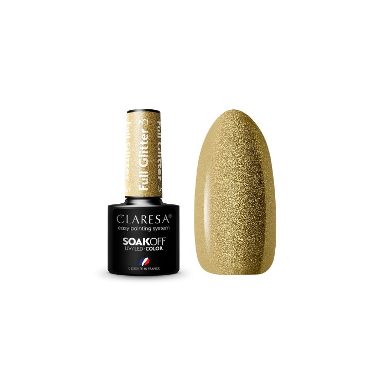 Claresa Full Glitter Lakier hybrydowy do paznokci /3/ 5 g