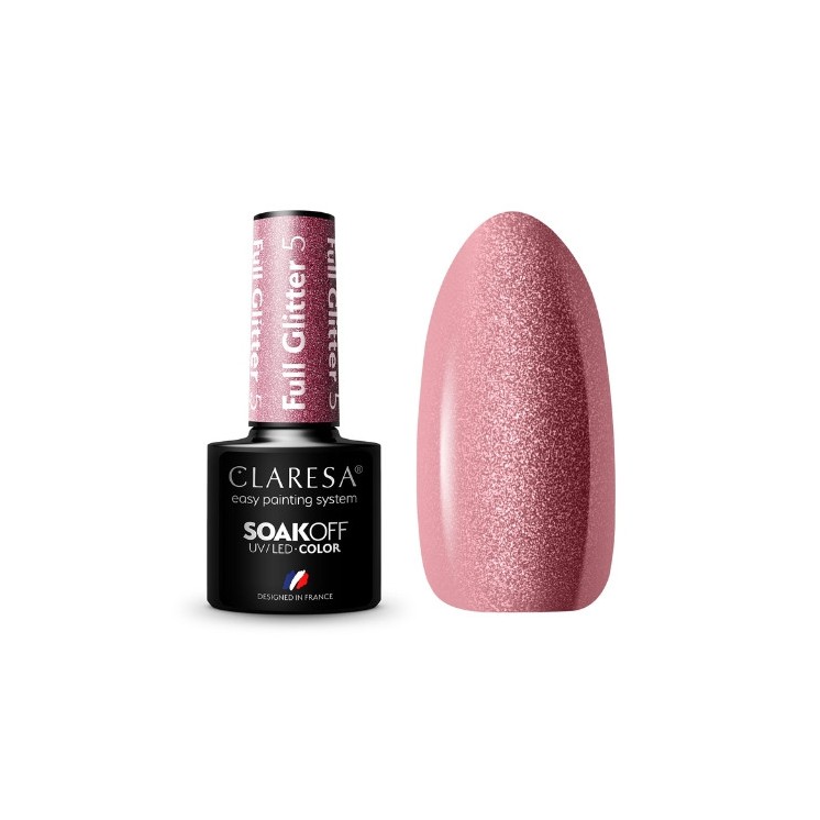 Лак для нігтів Claresa Full Glitter Hybrid / 5 / 5 г