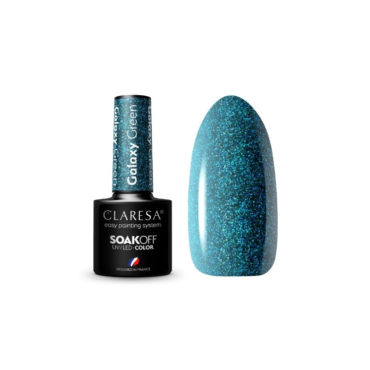 Claresa Galaxy Green Lakier hybrydowy do paznokci 5 g