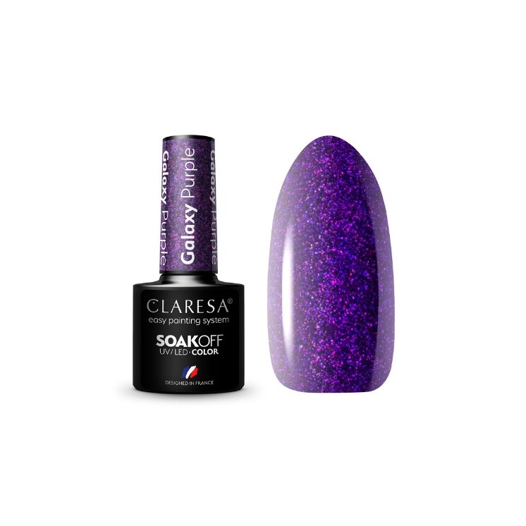 Claresa Galaxy Purple Lakier hybrydowy do paznokci 5 g