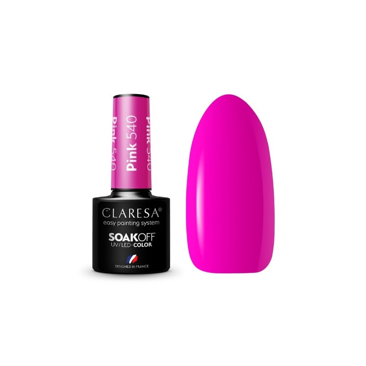 Claresa Pink Lakier hybrydowy do paznokci /540/ 5 g