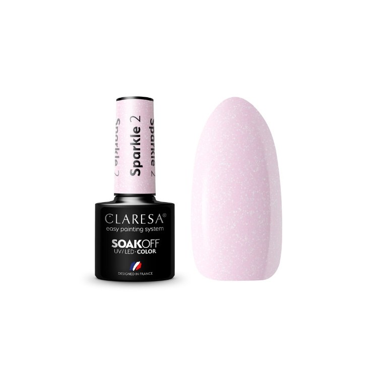 Claresa Sparkle Lakier hybrydowy do paznokci /2/ 5 g