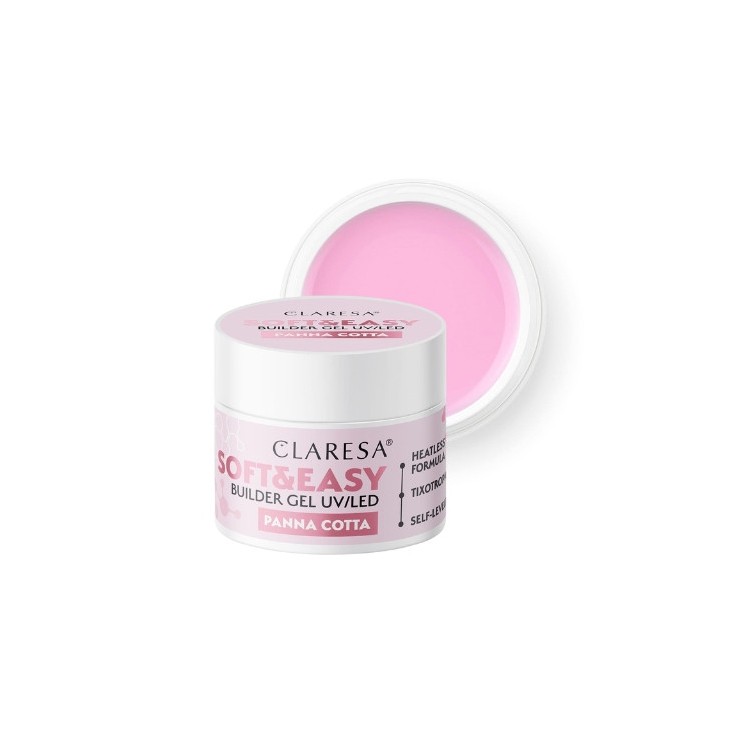 Claresa Soft & Easy Żel budujący do paznokci Panna Cotta 45 g