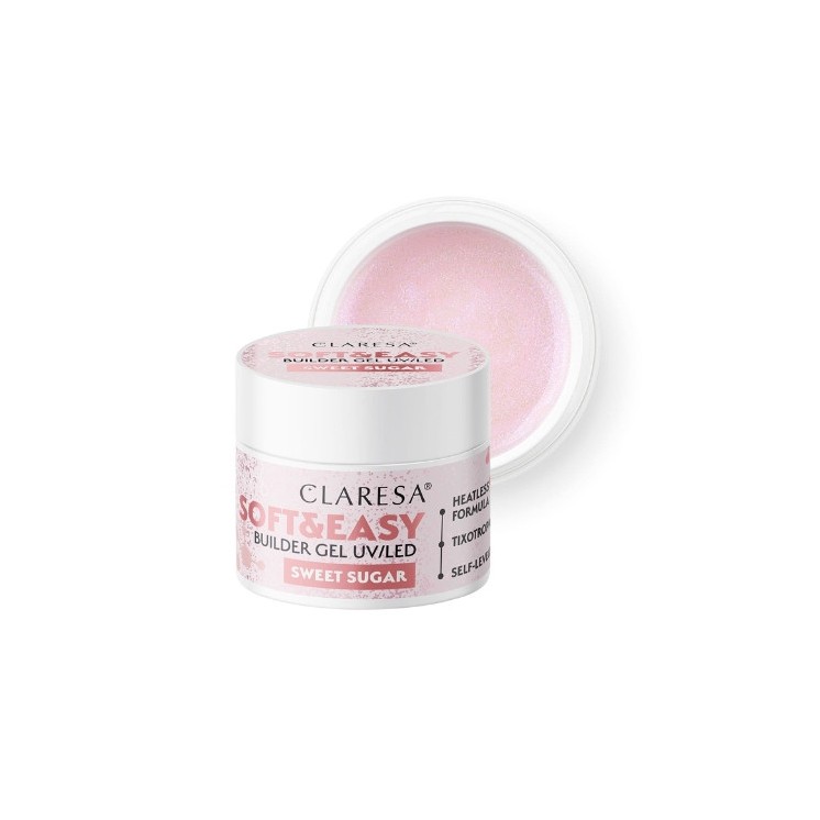 Claresa Soft & Easy Żel budujący do paznokci Sweet Sugar 45 g