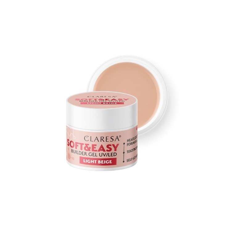 Claresa Soft & Easy Żel budujący do paznokci Light Beige 45 g