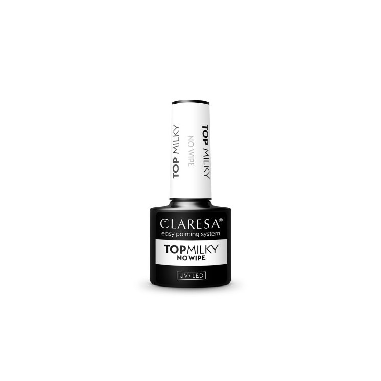 Claresa Top No Wipe Hybrid-Nageltop, Milky 5 g