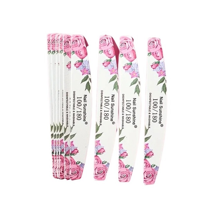 Pilnik do paznokci Pink 100/180 10 sztuk