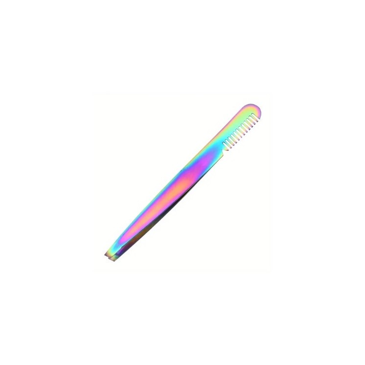 Kosmetikpinzette mit Augenbrauenkamm Titanium Planted 1 Stück