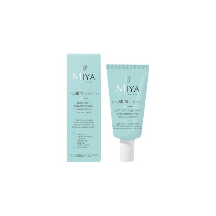 Miya Cosmetics mySKINisotonic lekki Krem nawadniający do twarzy, oczu i dekoltu z elektolitami 40 ml