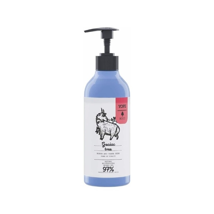 YOPE Wood Shower gel for men Guaiac wood, Myrrh and Tonka 400 ml
