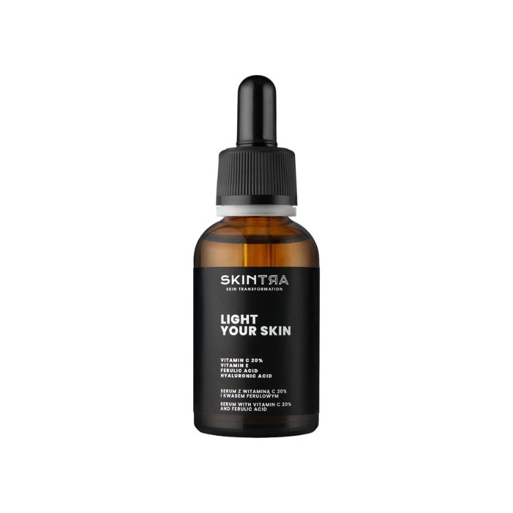 SkinTra Light Your Skin Serum do twarzy z Witaminą C 20% i kwasem ferulowym 30 ml