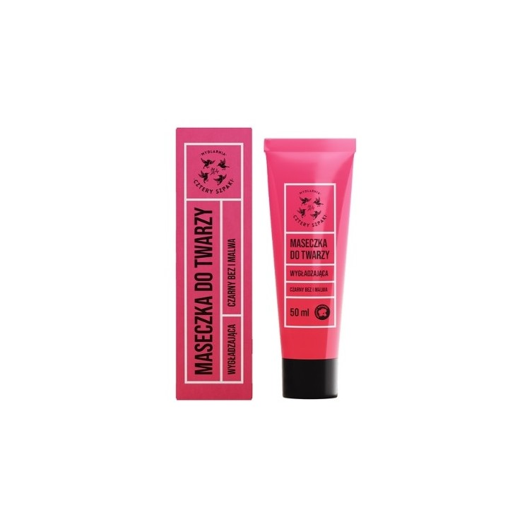 Mydlarnia Cztery Szpaki розгладжуюча маска для обличчя Чорна бузина та мальва 50 мл