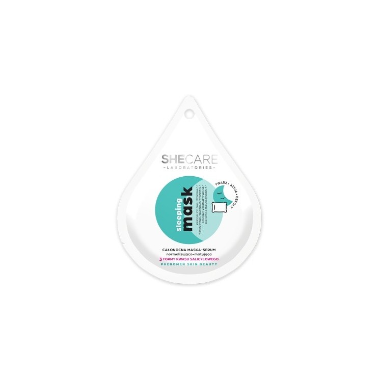SheCare Sleeping Mask Całonocna Maska - Serum do twarzy normalizująco - matująca 10 ml