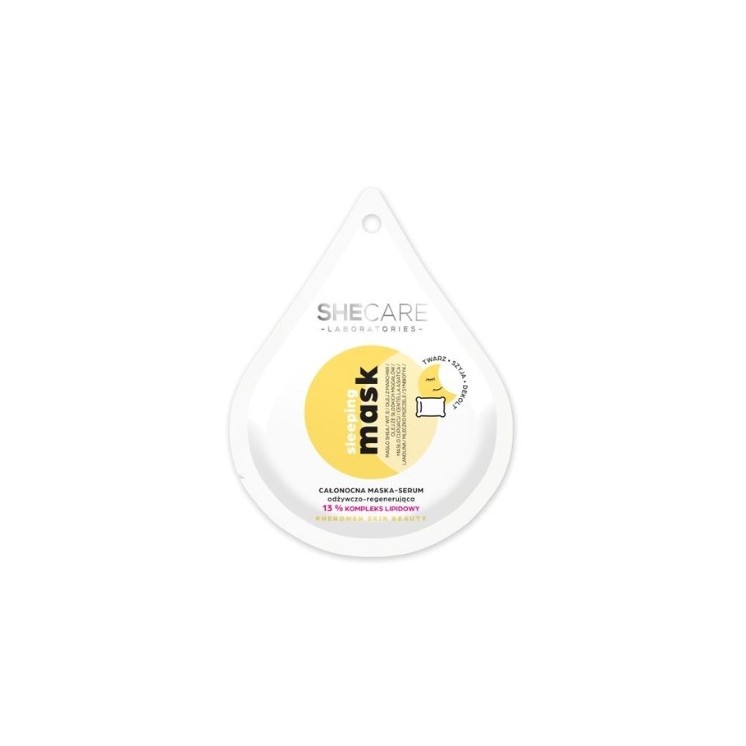 SheCare Sleeping Mask Całonocna Maska - Serum do twarzy odżywczo - regenerująca 10 ml