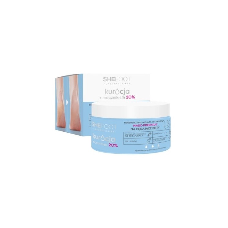 SheFoot Regenerująco - kojąca witaminowa Maść - Preparat do stóp na pękające pięty z Mocznikiem 20% 80 ml