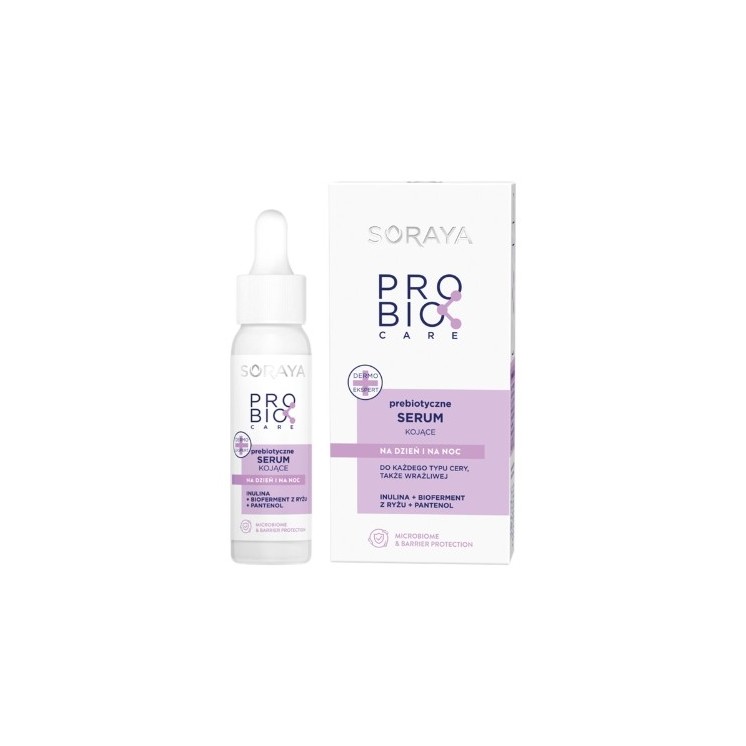 Soraya ProBio Care Prebiotyczne kojące Serum do twarzy do każdego typu cery, także wrażliwej na dzień i na noc 30 ml