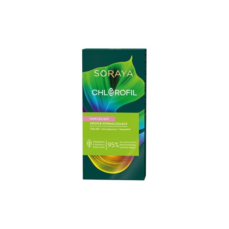 Soraya Chlorofil normalizujące Krople do twarzy Nawilżające 30 ml