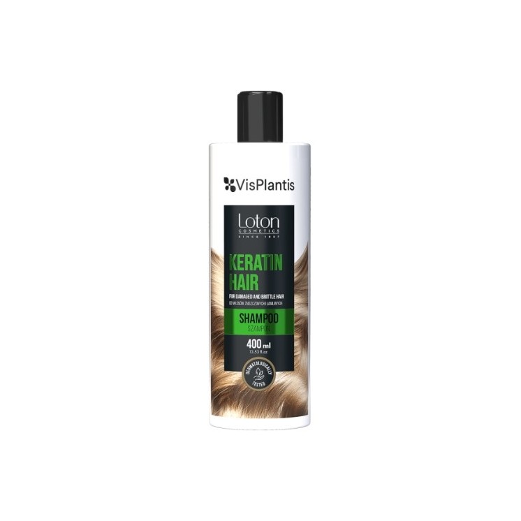 Vis Plantis Loton Szampon do włosów zniszczonych i łamliwych z keratyną 400 ml