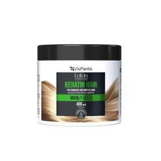 Vis Plantis Loton Maske für strapaziertes und brüchiges Haar mit Keratin 400 ml