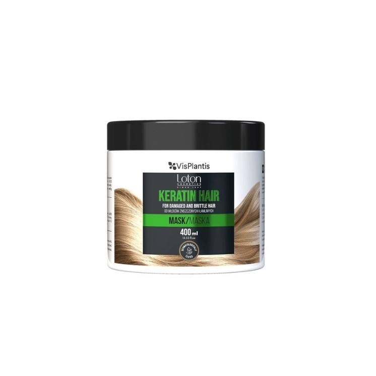 Vis Plantis Loton Maske für strapaziertes und brüchiges Haar mit Keratin 400 ml