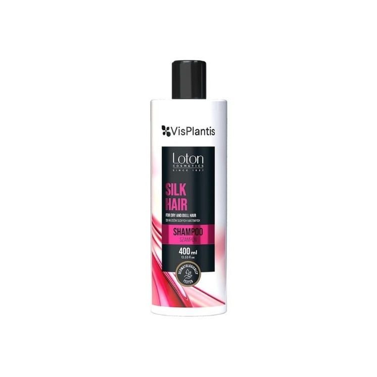 Vis Plantis Loton Shampoo für trockenes und stumpfes Haar mit Seide 400 ml