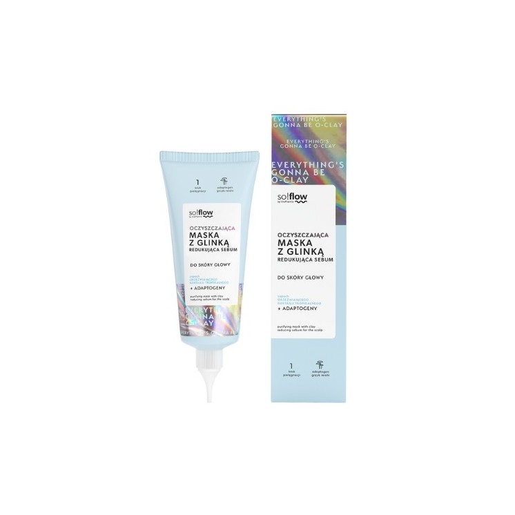 So!flow Oczyszczająca Maska z glinką do skóry głowy redukująca sebum 100 ml